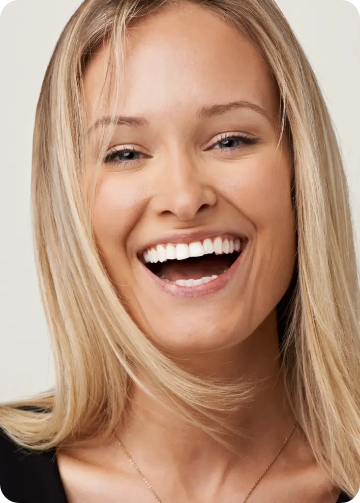 Young woman with great smile laughing